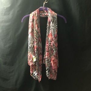 Scarf: Pink Green Black White Red Grey